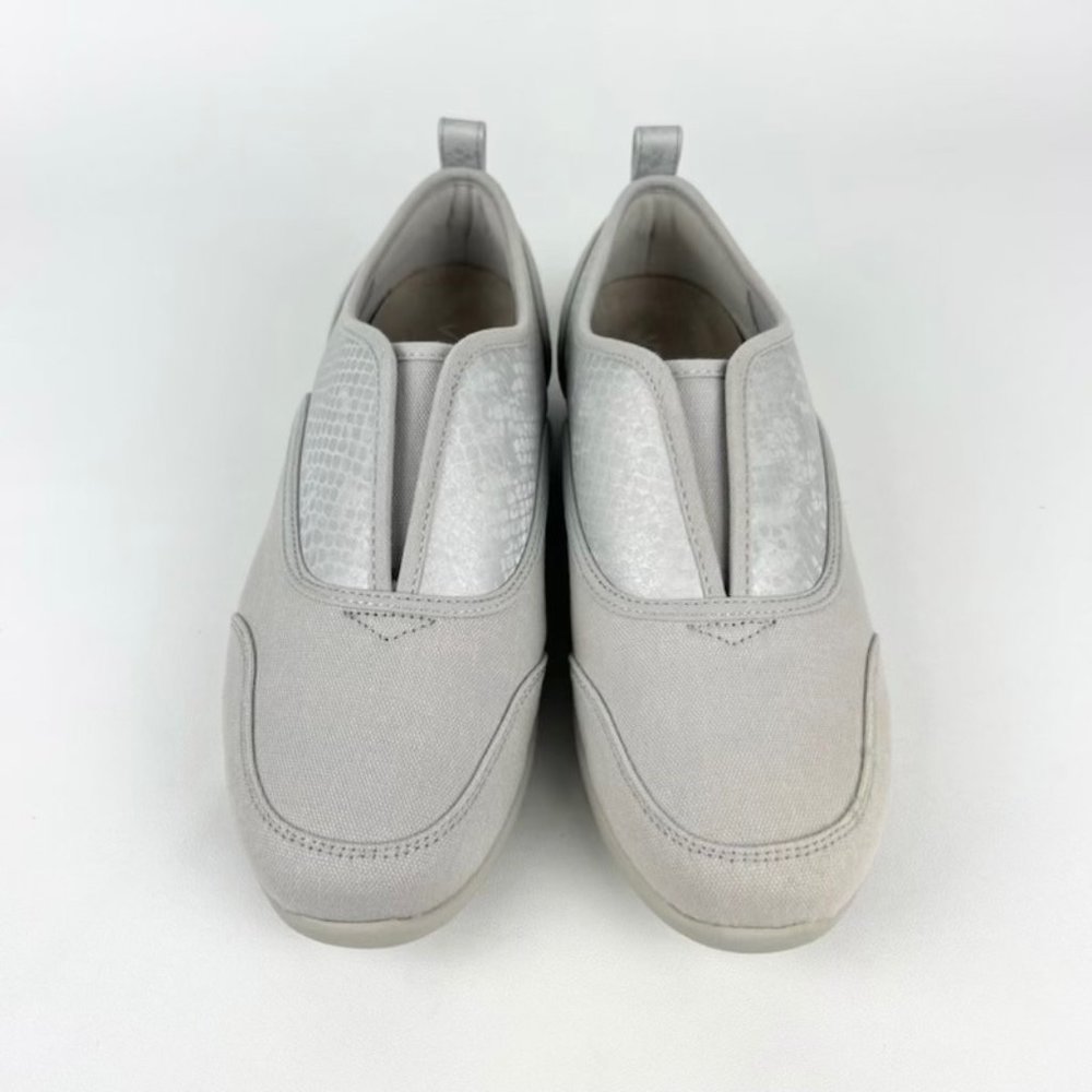 Vionic Denver Gray Canvas Snake Print Slip On Sne… - image 2
